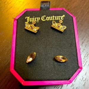 LOT of 2 (TWO) pairs of Juicy Couture Gemstone Studs
